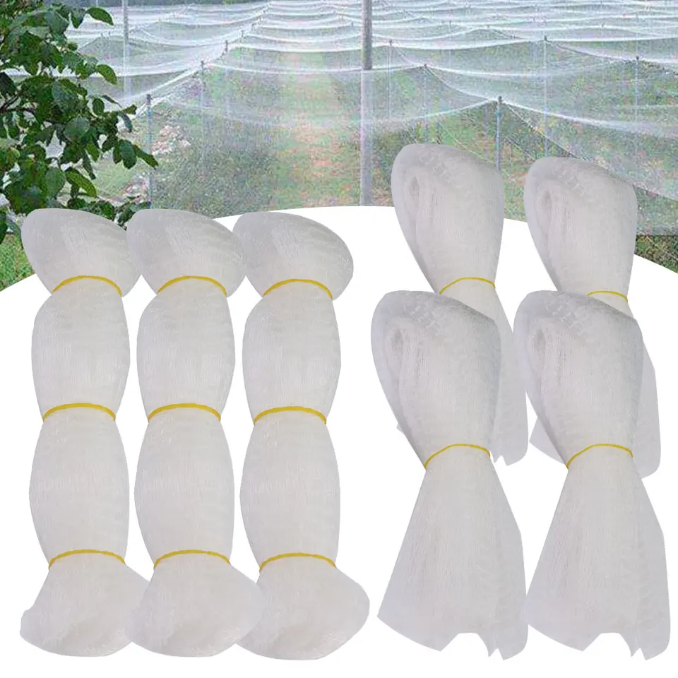 1,5x1-20 m biely nylonový materiál Veľký anti-vták Čet Farm Orchard Záhradné hrozno jablko Apple s ochrannou sieťou
