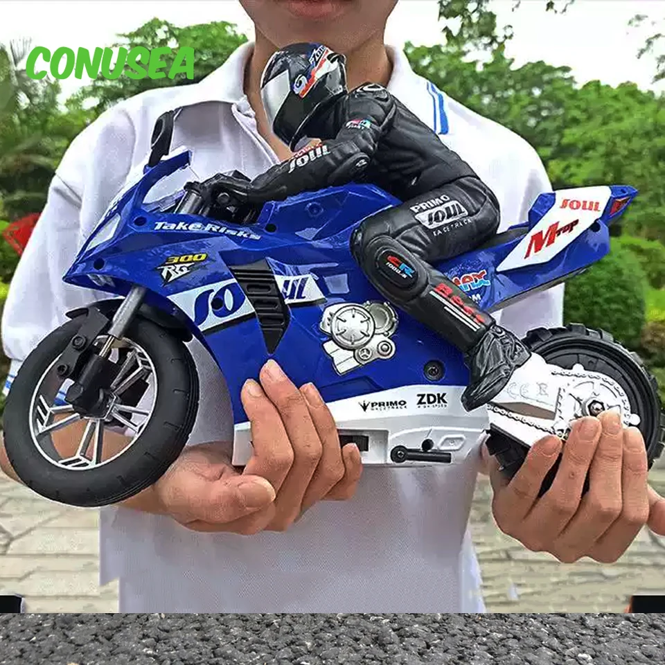 1: 6 Big RC Motocykel vozidla vysokorýchlostné motorové motocykle 2.4G Rádio ovládacie auto diaľkové ovládané hračky Drift Stunt Hračky pre chlapca