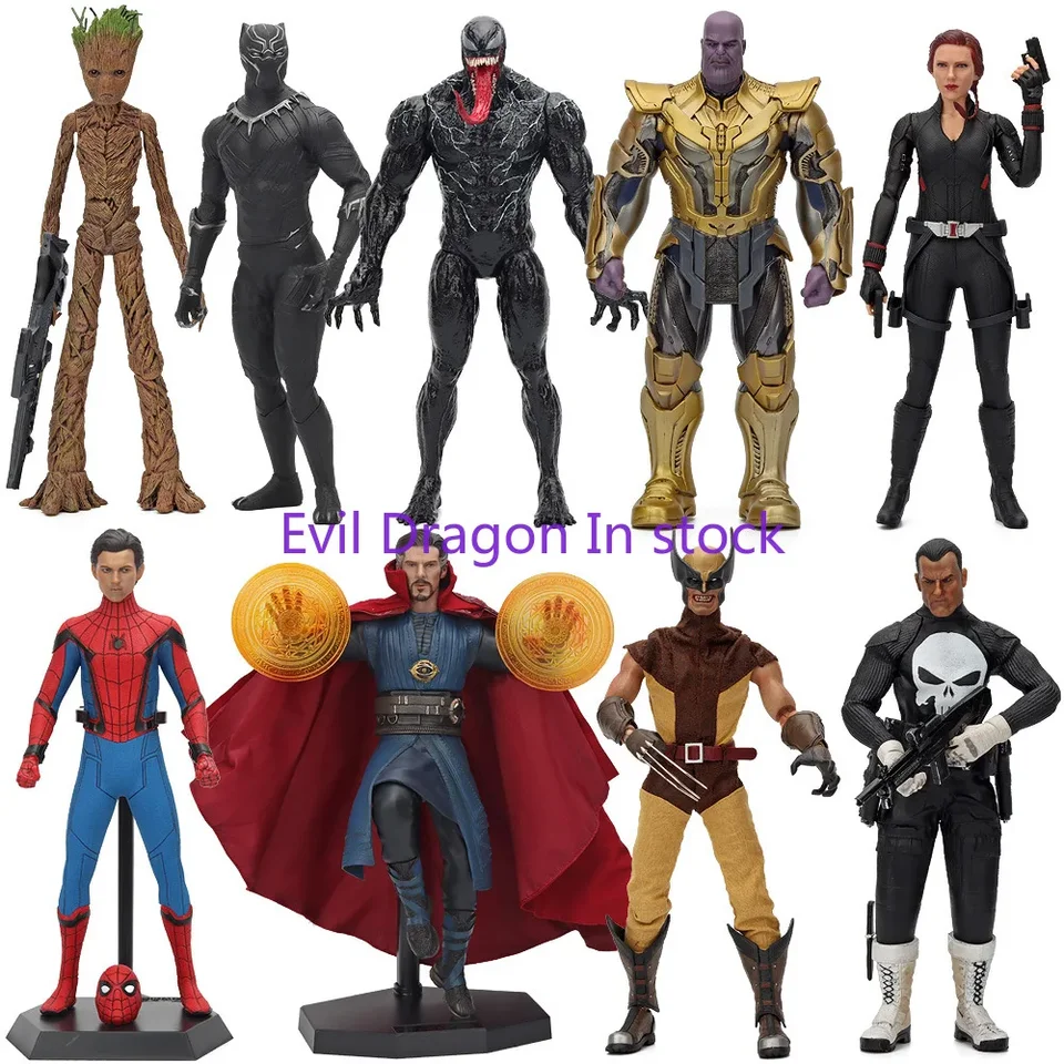 1/6 Marvel the Avengers Iron Man Mk46 Groot Spider Man Venom Doctor Strange Thor PVC postava Model Zhromažďovať ozdoby