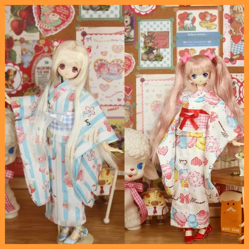 1/6 mierky sladké krásne tlačené dezertné dizajn Kimono Fit azone OB24 Momoko akčný model hračky pre fanúšikov