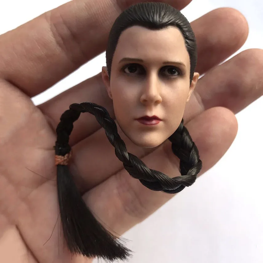 1/6 mladej princeznej Leia Head Sculp Carrie Reynolds Fisher Head Carving Fit 12 '' ženský vojakový akčný figúrku tela Dolls