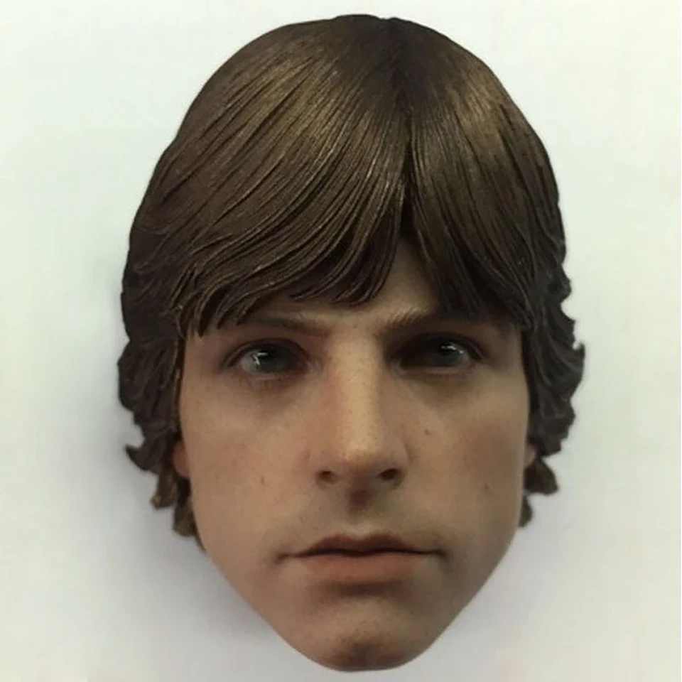 1/6 mladého Luke Skywalker Head Head vyrezávaný model Fit 12 '' Hot Toys Action Figure Body