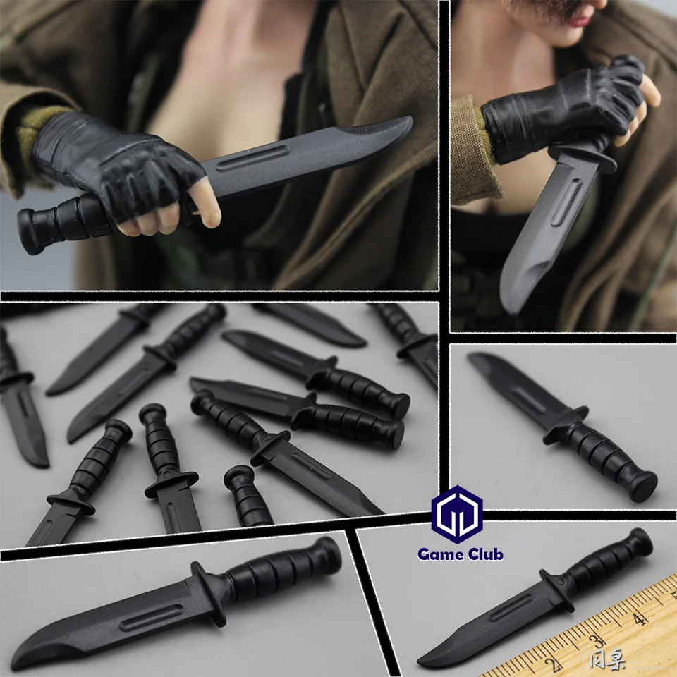 1/6 Model taktického dýky Krátke dýky Plastové nôž na studenú zbraňové rekvizity pre 12 -palcové vojakové figúrky Dolls