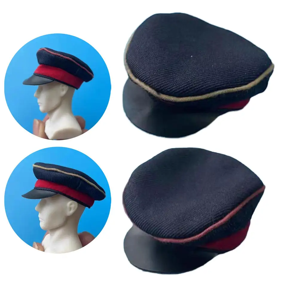 1: 6 Scale Soldier Hat Classic Rure vyrábaný cosplay miniatúrny dôstojník klobúk pre 12 