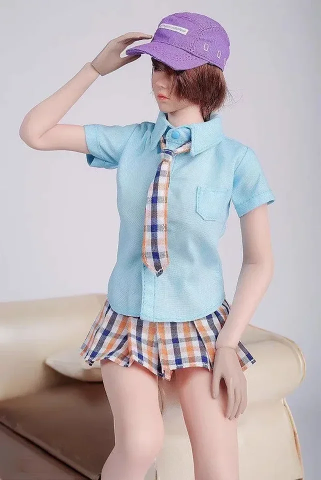 1/6 študentky vojaka JK Uniforma japonská prípravná krátka košeľa skladaná sukňa pre 12 -palcové akčné figuríny Model bábiky