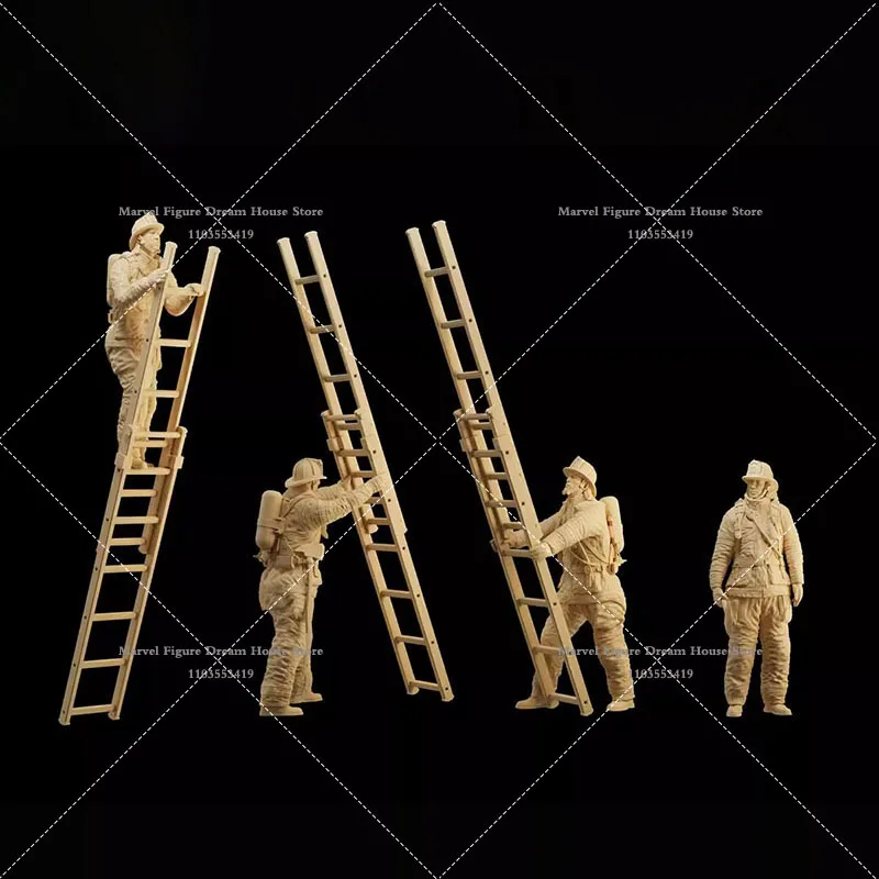 1/64 1/43 1/35 Miniatúrna scéna Doll Accessor Biely model Un-Panited Cloud Ladder Hasiči Action figure Model piesková tabuľka Prop