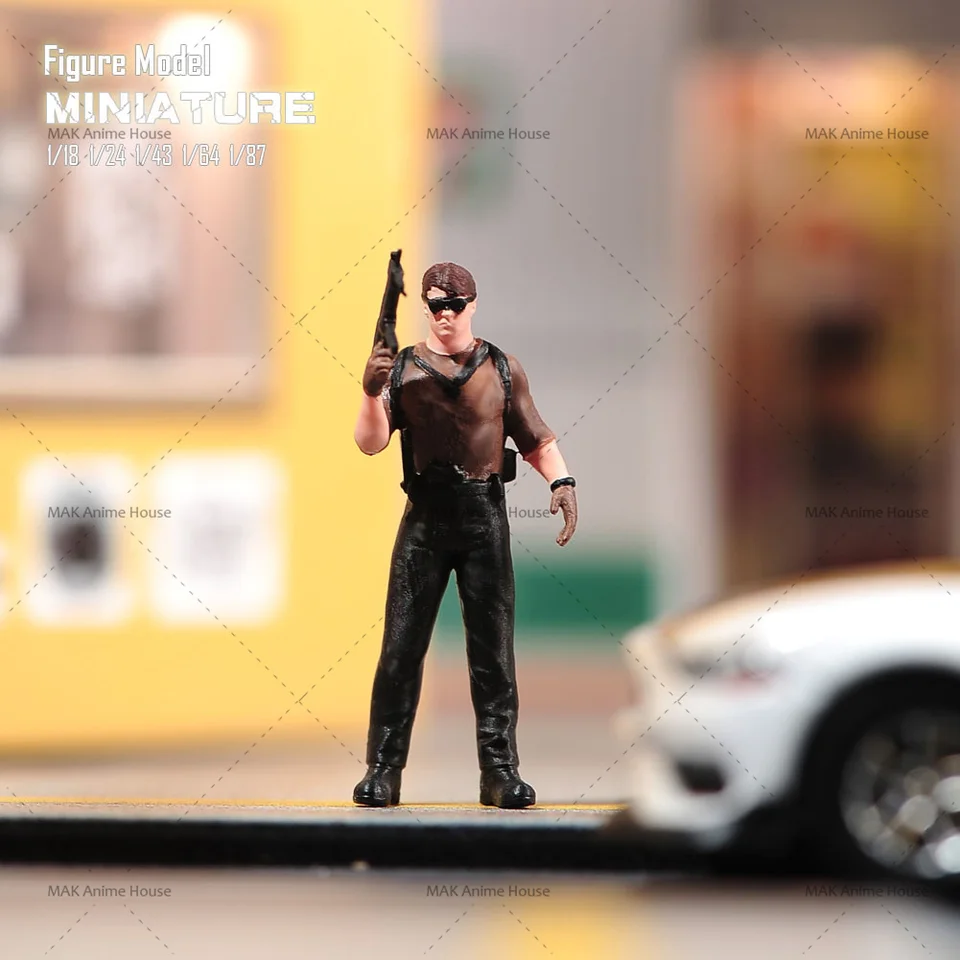 1/64 1/87 1/43 1/18 3D maľované miniatúry Killer Držanie modelu zbraní Mužské scény Podobne figúrky neobsadené pre hračku vozidla