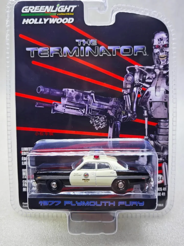 1:64 1977 Plymouth Fury Metropolitan Police Auto Diecast Metal Model Model automobilových hračiek pre zbierku darčekov