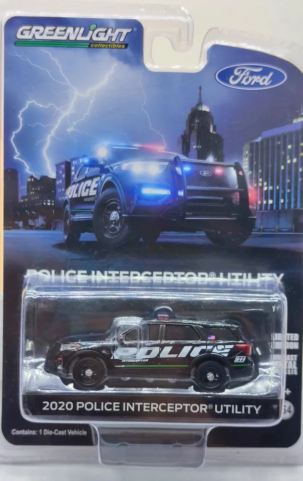 1:64 2020 Ford Explorer Police Interceptor Utility Diecast Metal Model CAR Hračky pre zbierku darčekov