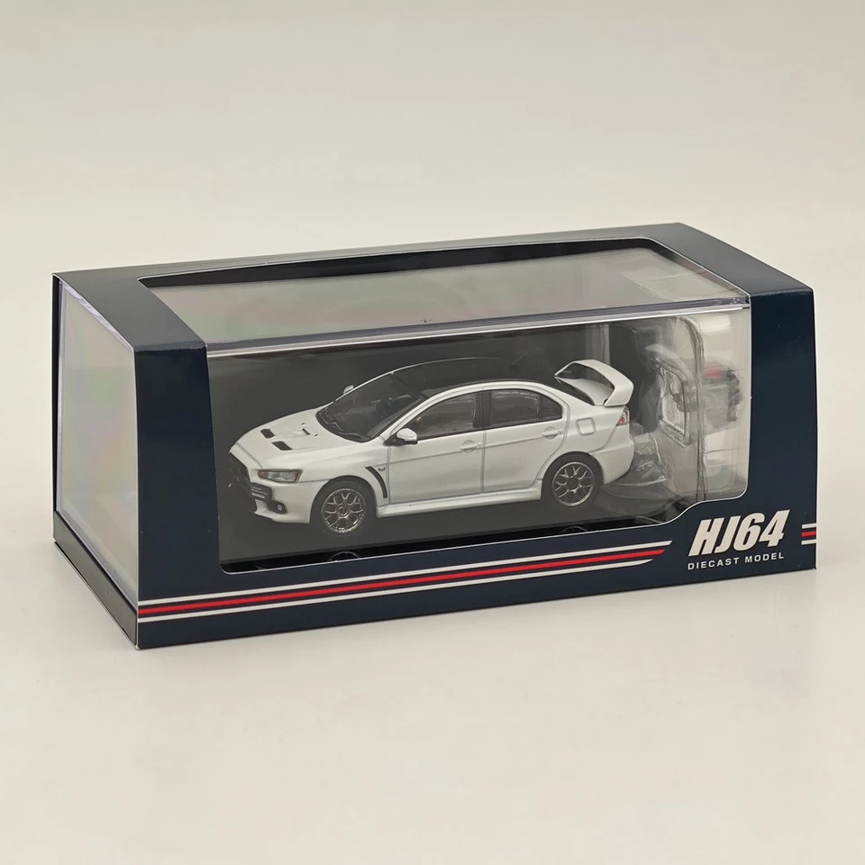 1/64 Hobby Japan Lancer Evolution x Final Edition w/Model Model Model White Pearl Black Roof Hj642053CWP Diecast Auto