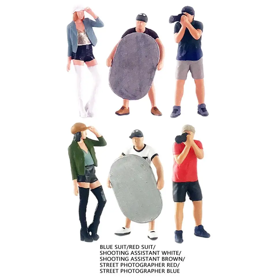 1/64 maľovaných figúr, ľudia - internetové celebrity, ktoré strieľajú miniatúrne postavy pre Doll House Vianoce