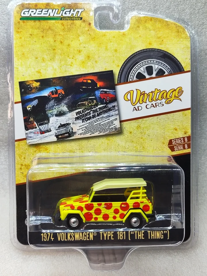 1:64 Retro reklamné vozidlá série 8-1974 Volkswagen Thing (181 model) Zbierka modelov automobilov