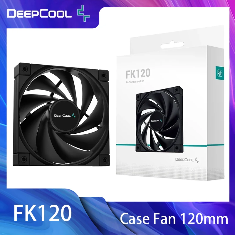 1-6ks DeepCool FK120 PC PASE ventilátor 120 mm počítačový procesor CPU Ventilátor CPU