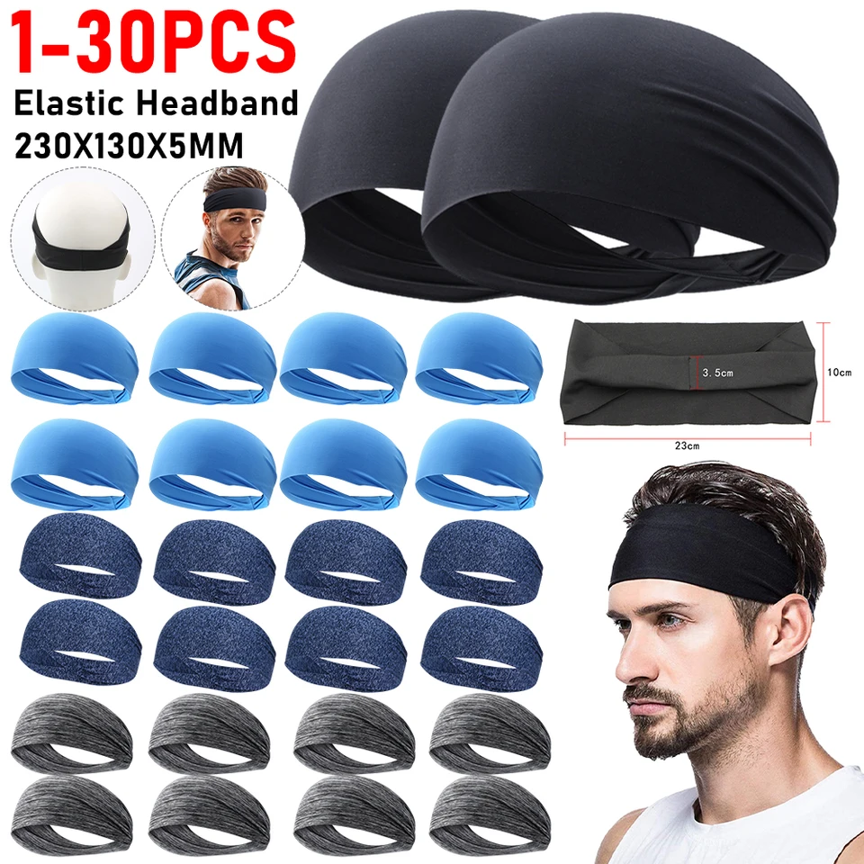 1-6ks ultra tenký športový potný potný absorbujúci čelenka Priedušná mäkká hladká vonkajšia športová joga čelenka čelenka Hair Band