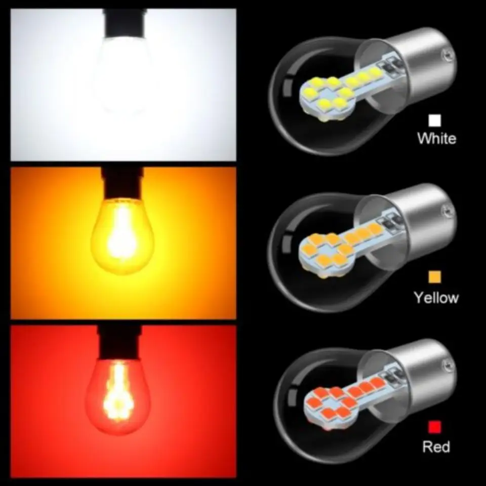 1-6x LED Auto BA15S Bay15d Rücklicht Bremslicht Blinker Birne Licht Lampe DC 12V