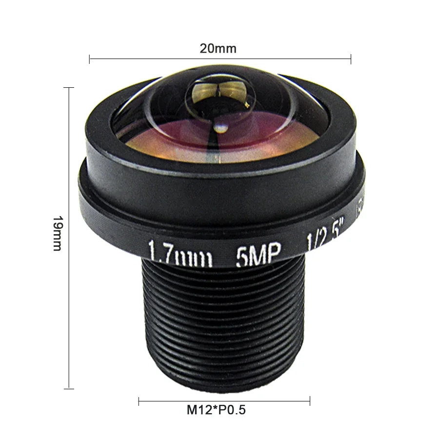 1,7 mm objektív Fisheye 5Megapixel pre HD CCTV IP Camera Moner