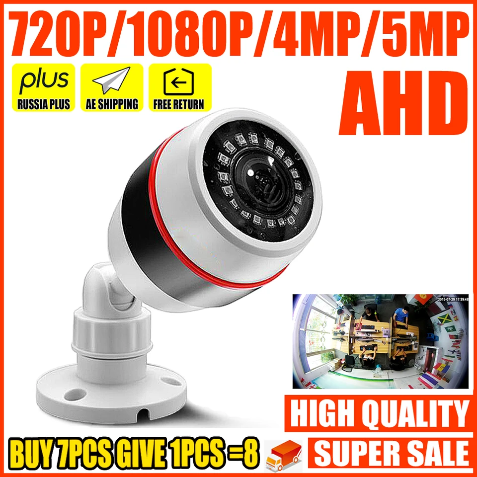 1,7 mm super uhlový panoráma CCTV AHD Camera HD 5MP 4MP 1080p Sony IMX326 Fisheye LENS 3D Ball Effect Infračervené bezpečnostné video
