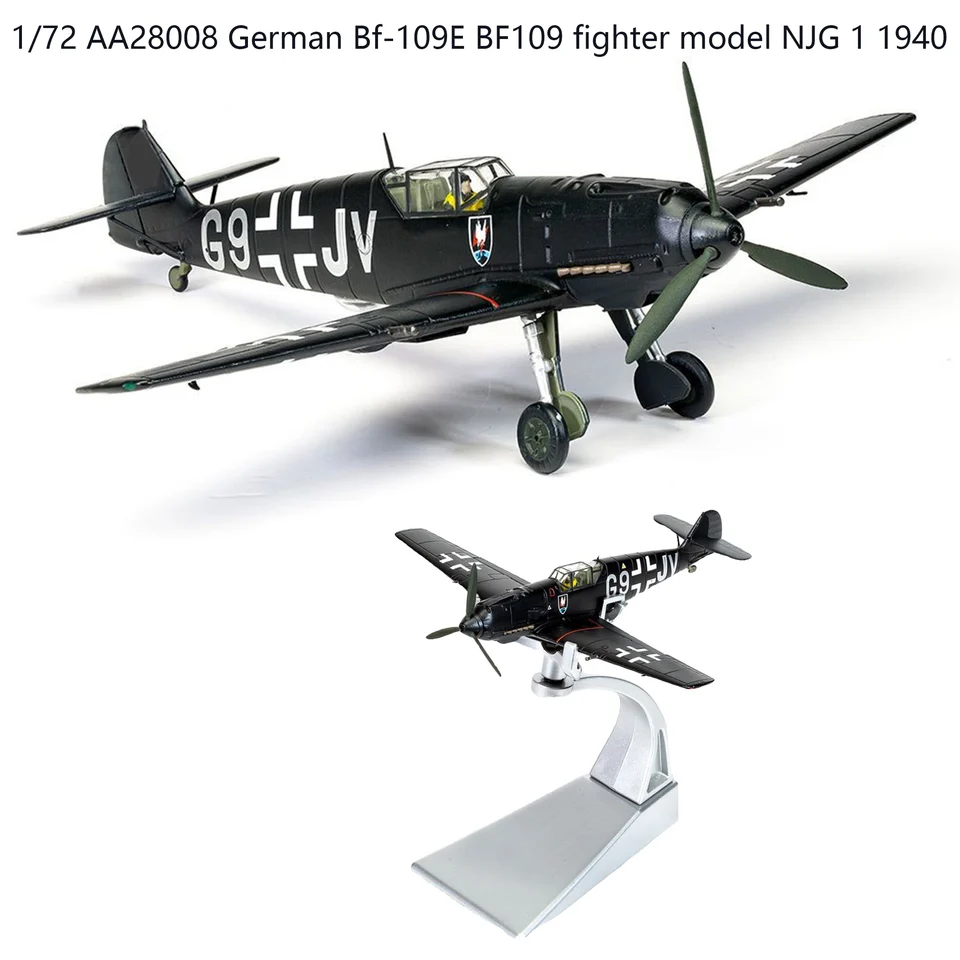 1/72 AA28008 Nemecký BF-109E BF109 Fighter Model NJG 1 1940 Model zliatiny zliatiny hotového produktu Model