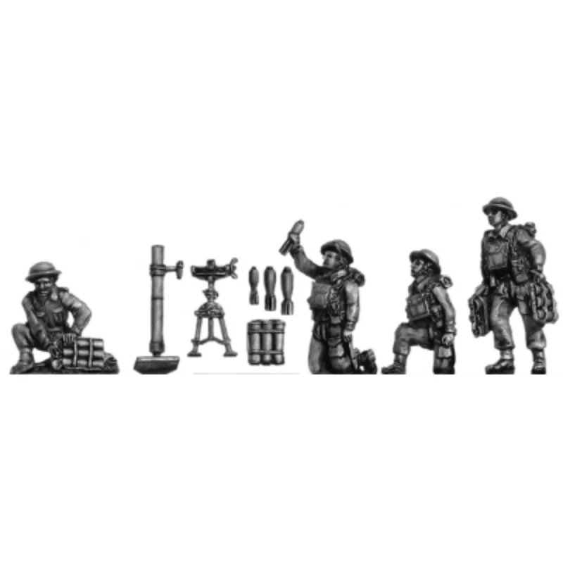 1/72 Scale živicová postava Model Model British Army BEF 3 palcová malta tímová rozloženie mikro scény Unsembované a nenatreté hračky pre domácich majstrov