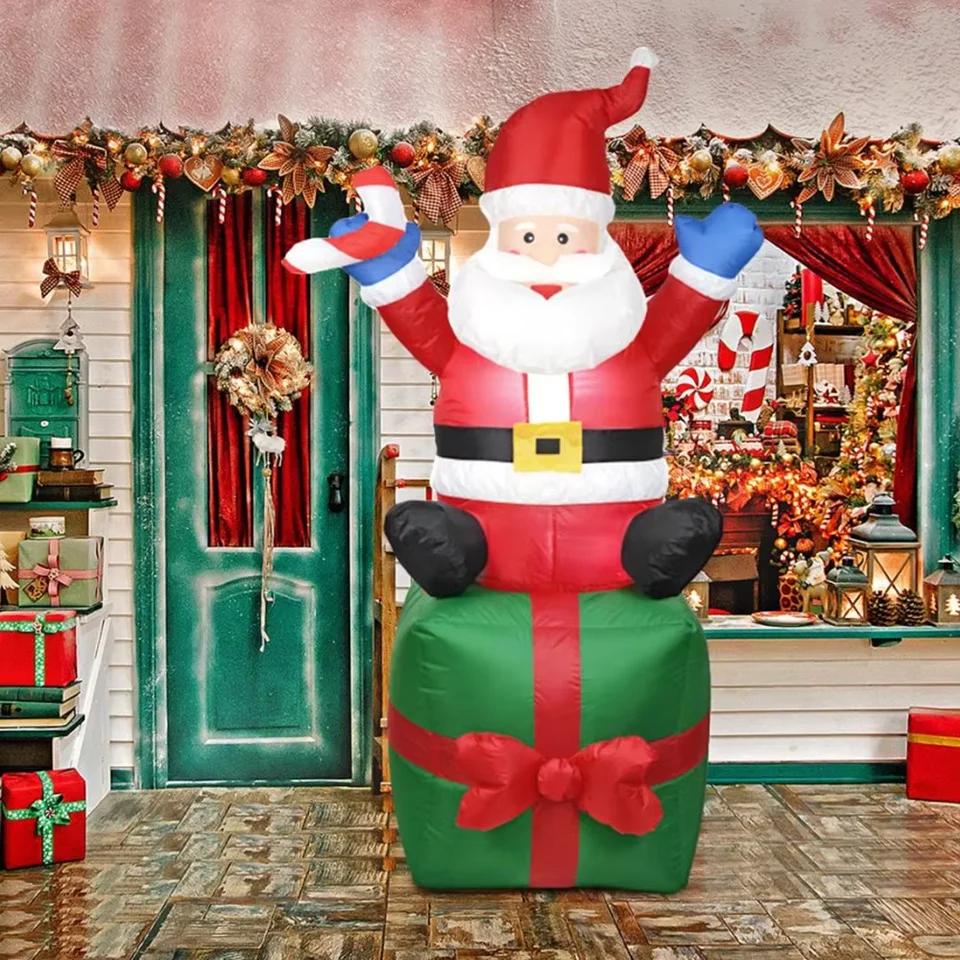 1,8 m obrovský vianočný nafukovací Santa s LED svetlami nafukovateľnými modelmi Hray Outdoor Ornament Vianoce vianočné dekorácie Nový rok dekorácie Porps