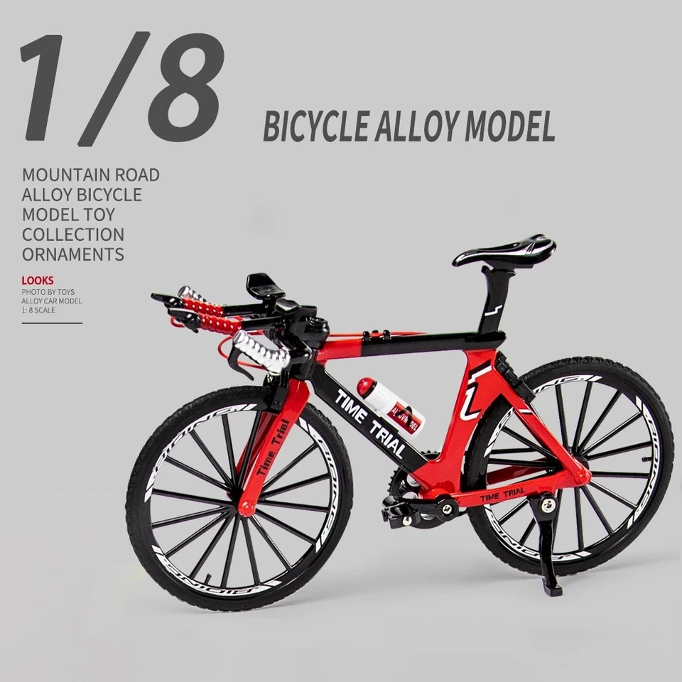 1: 8 Model zliatiny Bicycle Diecast Racing Finger Mountain Bike Model kovové vreckové bicykle Zbierka hračiek pre deti pre deti