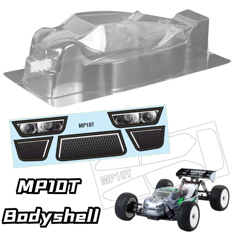 1/8 RC PC Shell Body Fit Kyosho 1/8 mp10t Truggy Off-Road 1,0 mm hrúbka so nálepkou