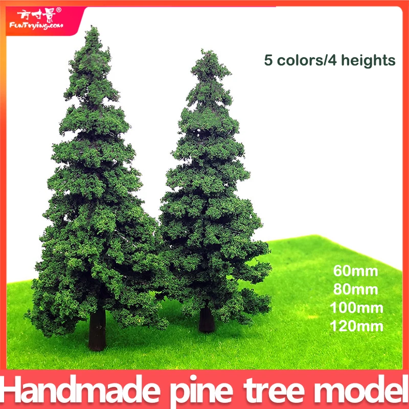 1:87 Model mierky Pine stromy Cedar krajina Miniatúrne vlakové rozloženie scenérie Dioramas DIY okno Štedrý deň dekorácia