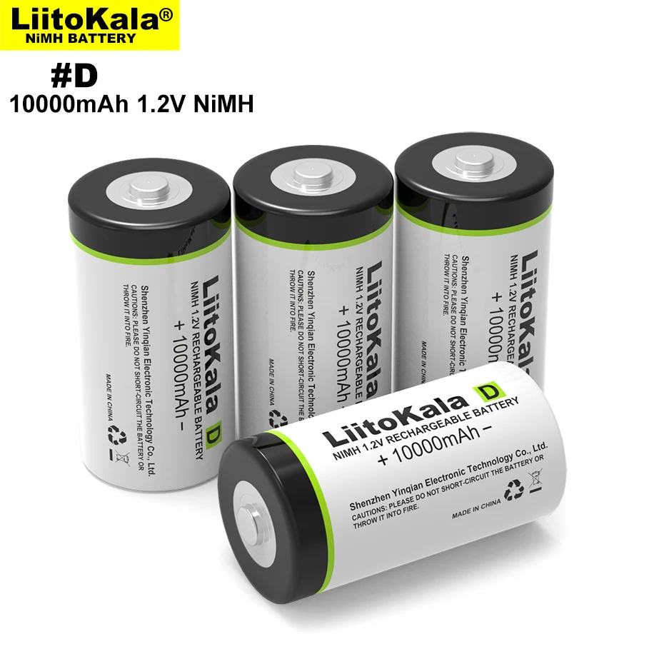 1-8ks liitokala d veľkosti batéria 10000 mAh obrovská kapacita Ni-MH Nabíjateľné batérie D pre plynové kachle/ohrievač vody