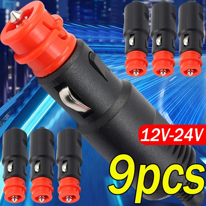 1-9ks Universal 12V-24V Caži cigareta Zapaľovač zástrčkový zástrčkový zásr
