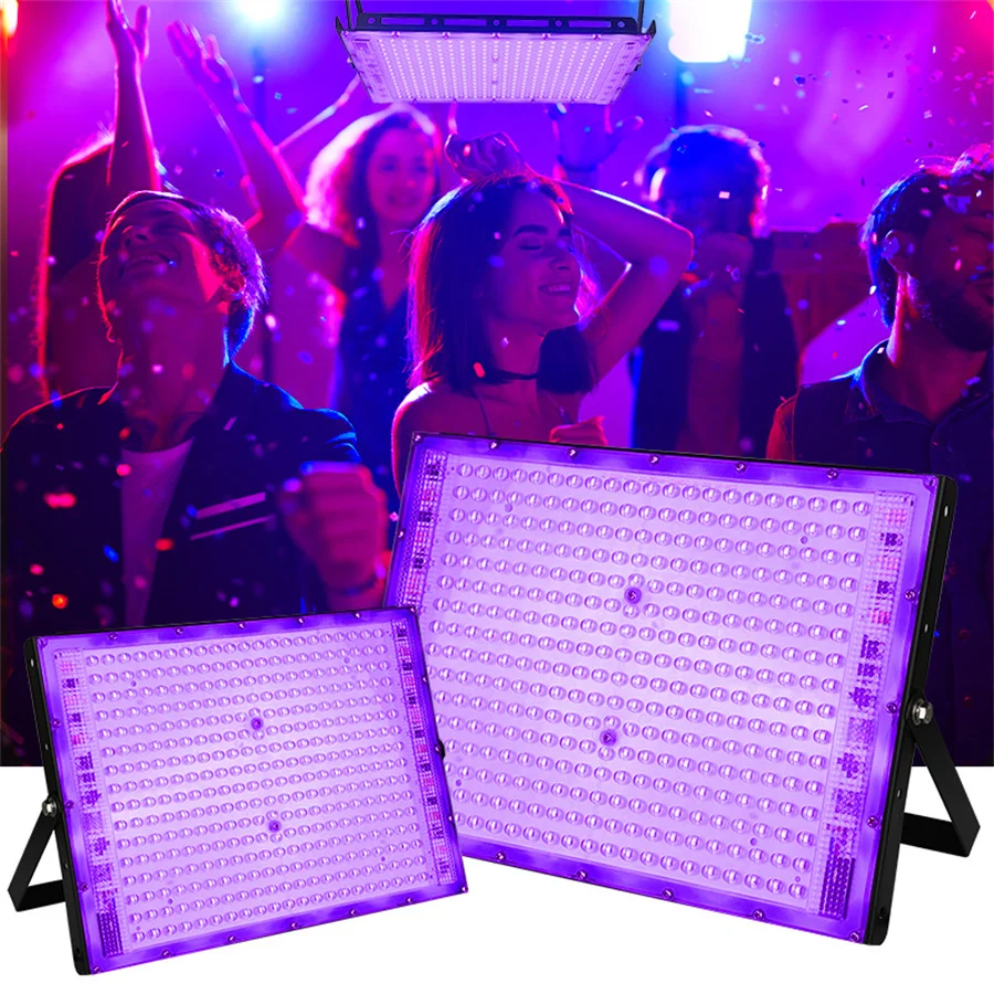 1 balenie 400W LED čierne svetlo 336 LED UV Čierne svetlá pre Glow Party IP66 nepremokavé UV povodňové svetlo pre Halloween vianočné výzdoba