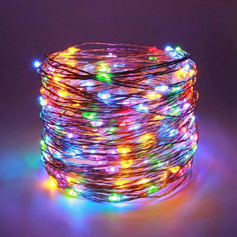 1 balenie LED Fairy Lights Battery Prevádzkovaná medenými drôtmi hviezdnymi reťazcami pre vianočnú spálňu svadobné terasy Indoor Decoration