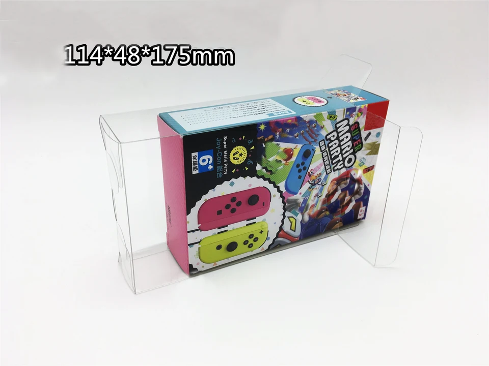 1 chránič boxu pre Nintendo Switch Super Mario Party Joy Controllers Clear Display Case