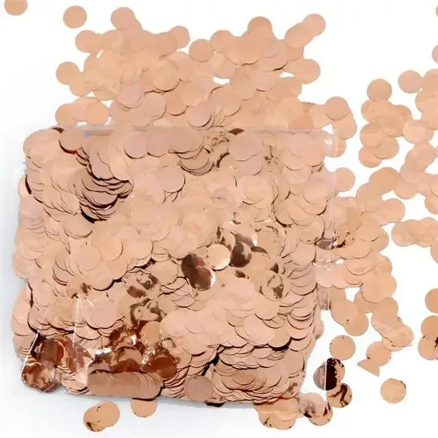 1 cm Zlatá karta Papier Confetti Mix Farba pre svadobnú narodeninovú oslavu dekorácia okrúhle Tkanivové balóny bábätká dekorácie