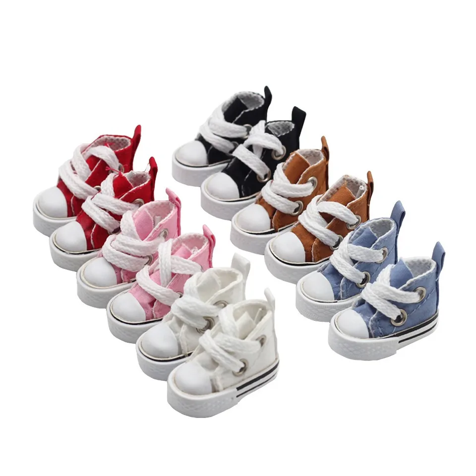 1 dvojica 10 cm bavlnená bábika plátno topánky malé látky topánky 3,5 cm Dance Dance topánky 1/8 bodu BJD Doll Shoes doplnky