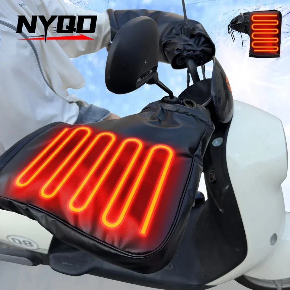 1 dvojica cyklistického motocykla skútra hrubý teplý rukoväť rukoväte rukoväť rukavicu Dažďový teplejší teplejší tepelný kryt rukavice