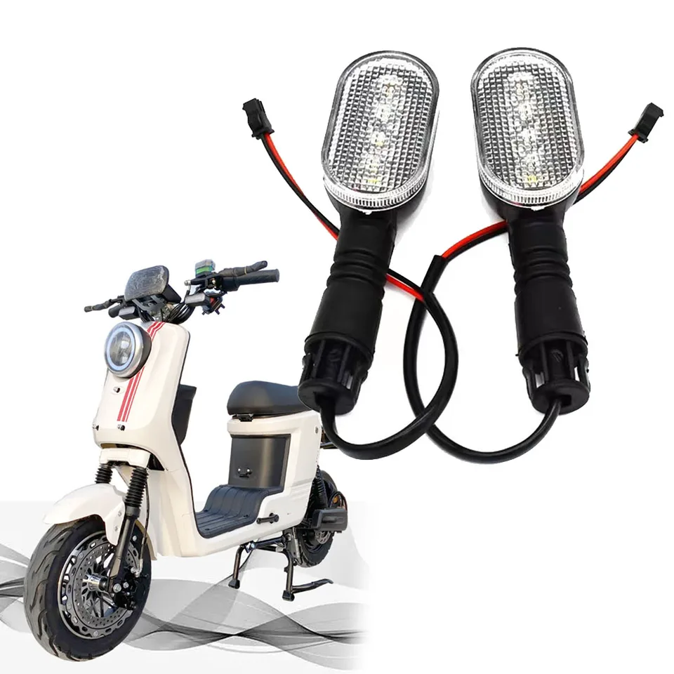 1 dvojica Ebike Light Electric Bicycle 36v-72V Ebike Taillight Tail Light Turn Signal Signál Zadný stojan pre elektrický škrtiaci skúter
