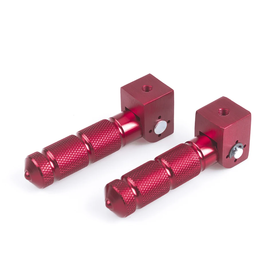 1 dvojica hliníkových motocyklových chodidiel CNC Motor Bike Universal skladacie nohy