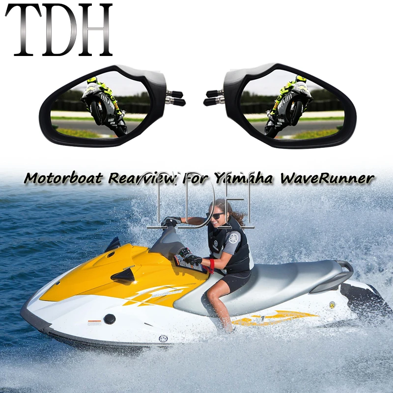 1 Dvojica Motorboat Side RecedView Zrkadlá pre Yamaha Waverunner Sport Deluxe Cruiser VX VXR VXS VX1100 VX1050 VX1800 Bočné zrkadlo
