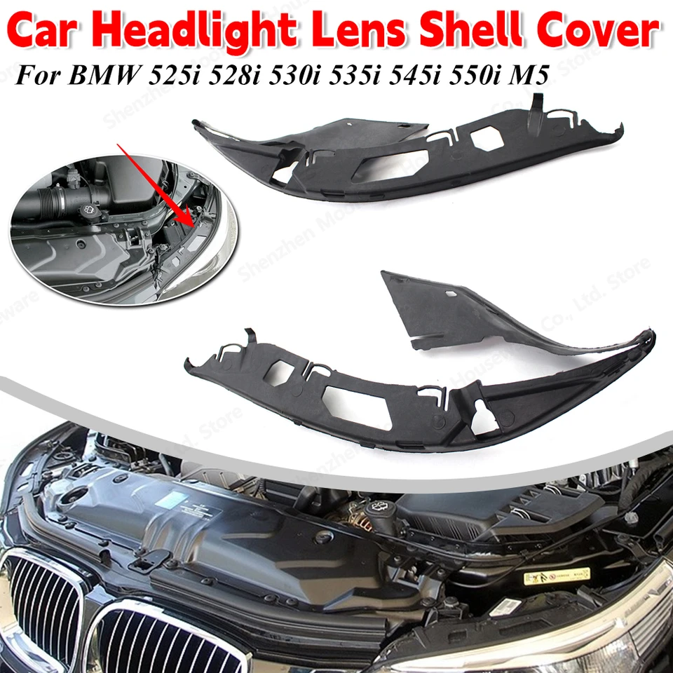 1 dvojica svetlometov Tesnenie tesnenia pre tesnenie BMW E60 5 Series 04-10 M5 63126934511 63126934512 Kryt objektívu SHELL SHELL SHELL SHELL
