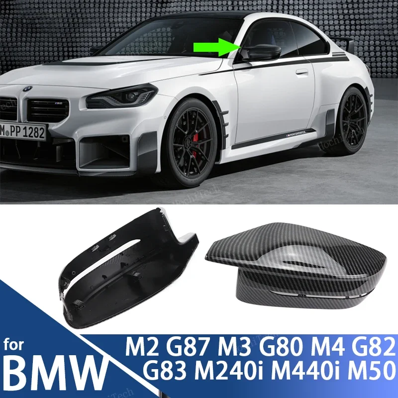 1 dvojica zadných výhľadov bočné puzdro M style M štýle Carview Caps Caps pre BMW M240I M440I I4 M50 M2 G87 M3 G80 M4 G82 G83 Výmena