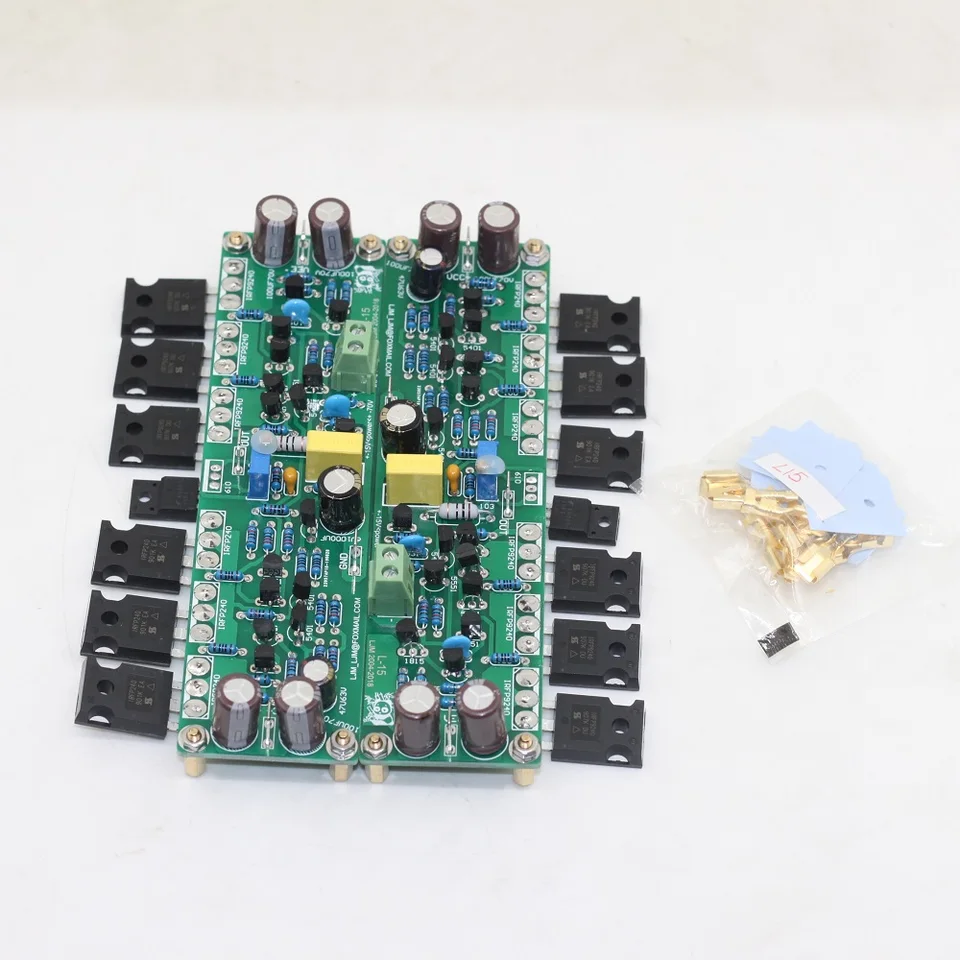 1 dvojica zostavená L15 MOSFET zosilňovacia doska 2 kanál AMP 50W IRFP240 IRFP9240 trieda A