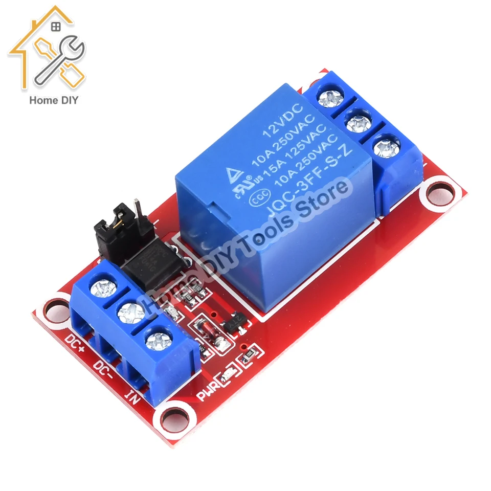 1 kanál 5V 9V 12V 24V RELEPLE DOPAD SHIELD RELIDU S OPTOCOUPER 12V RELEPLIVE SPORTUJTE Vysoký a nízkoúrovňový spúšťač