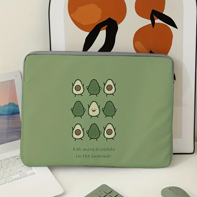 1 karikatúra avokádo vzorového tašky, aktovka, vhodná pre notebooky s 14 palcovými až 15 palcami, pevná taška na notebook (bez vreckového počítača)
