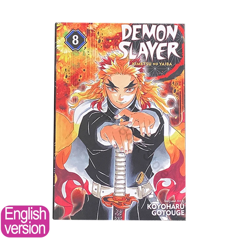 1 kniha japonský anime démon Slayer Kimetsu no vol 8 Youth Manga Book English Comic Book Set Livre