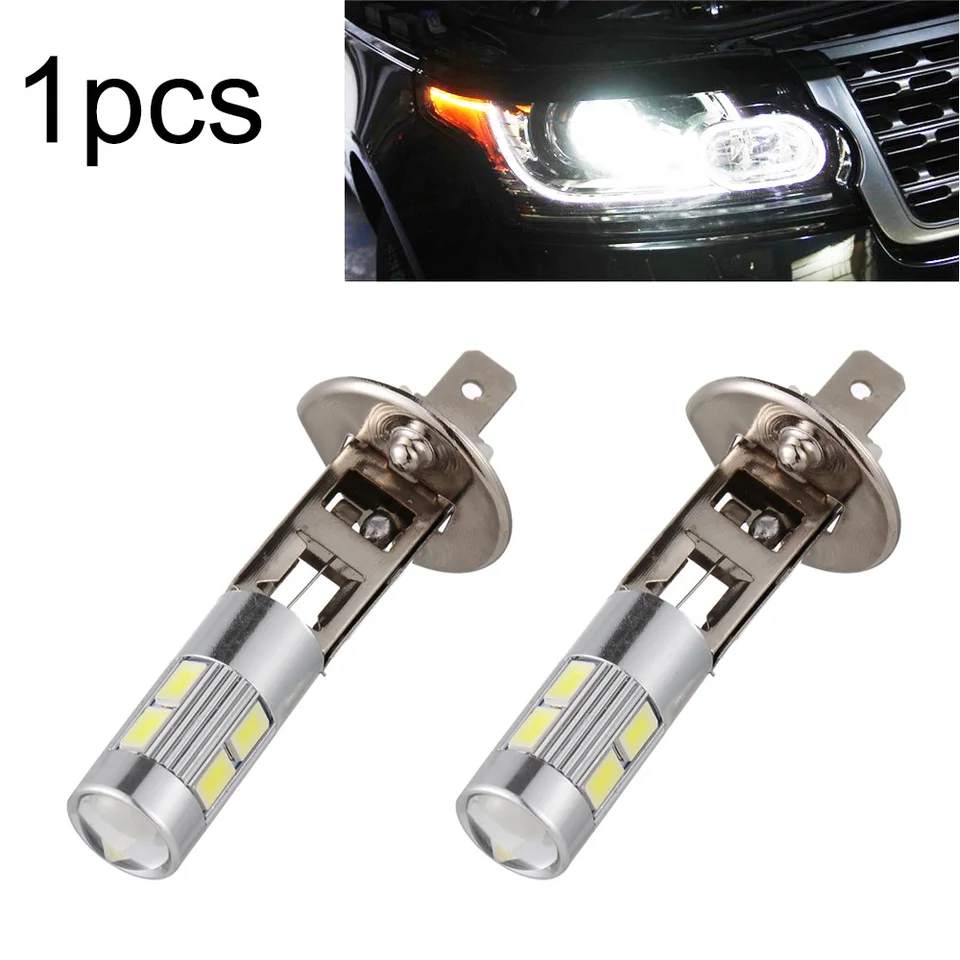 1 ks 12V 6000K DC 5630 SMD 10 LED H1 H1 LAMP FOG HUDNÁ SVETLA SVELEJ SLEDNÍCKU Hnavo