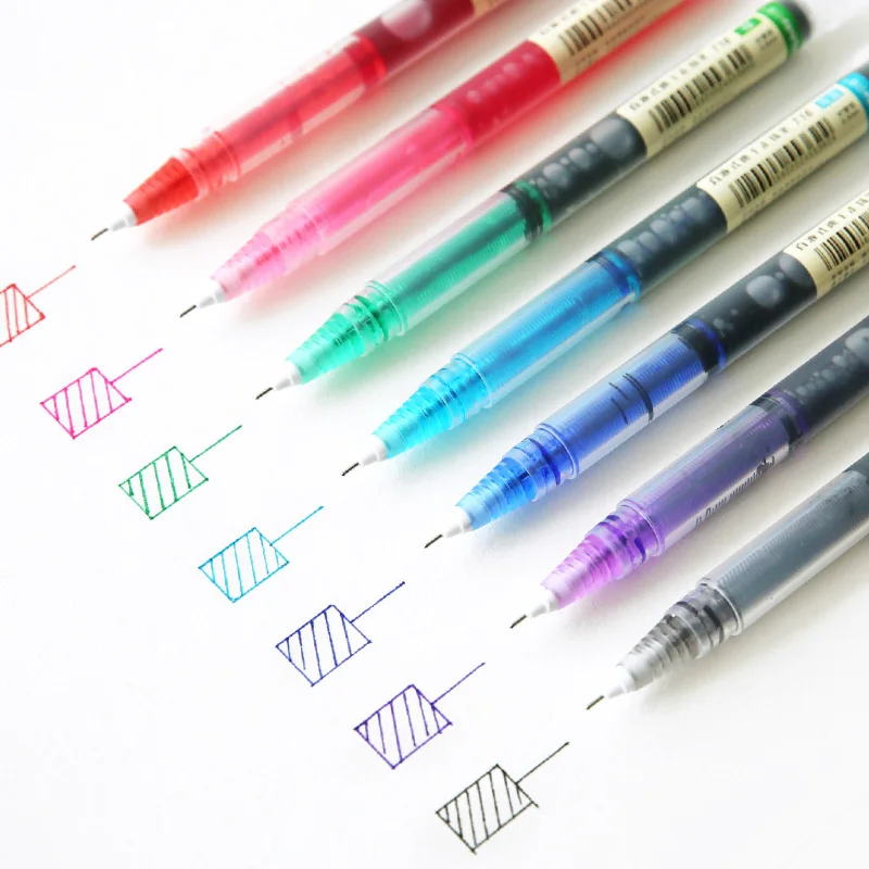 1 ks/7 ks/set farebná rovná kvapalina retro 0,5 mm gélové perá umelecké písmo tvorivé kastrované pero Per Business School Office Supplies