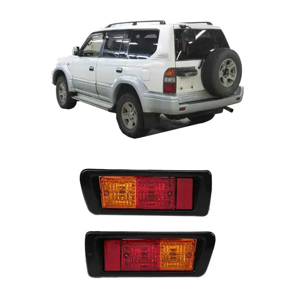 1 ks alebo pár zadných nárazníkových lampy pre Toyota Land Cruiser Prado LC90 1996-2002 Zadné hmlové svetlo pre Prado LC90 Zadná zastávka LAMP L alebo R