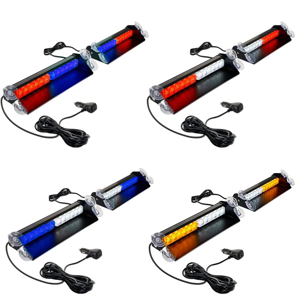 1 ks alumium 12v-24V 24led Car Dash Dash Núdzové bleskové svetlo LED LED Výstražné svetlo Svetlo Svetlo s prísavkami Universal
