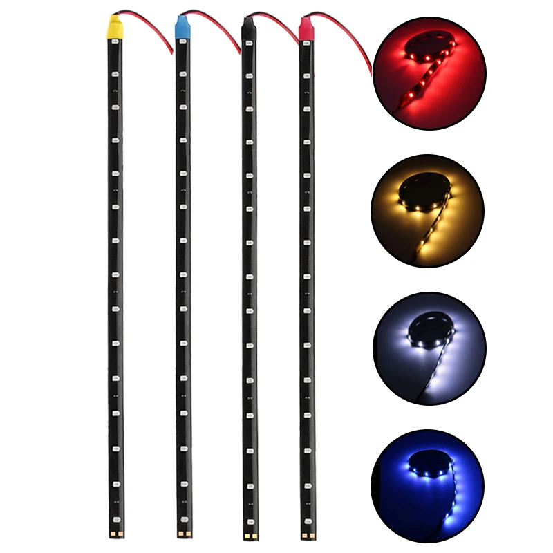 1 ks Automobilko Okotívny dekoratívny LED pásik Svetlo automatické drl štýl Flexibilné svetlá atmosféry 12V 15 SMD 30 cm biela červená žltá bule