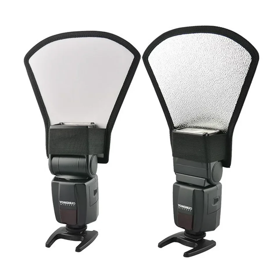 1 ks Foto flash svetlo reflektor pre fotoaparáty Nikon Sony a ďalší fotoaparát 2-v-1 Flash difuzér reflektora softboxu